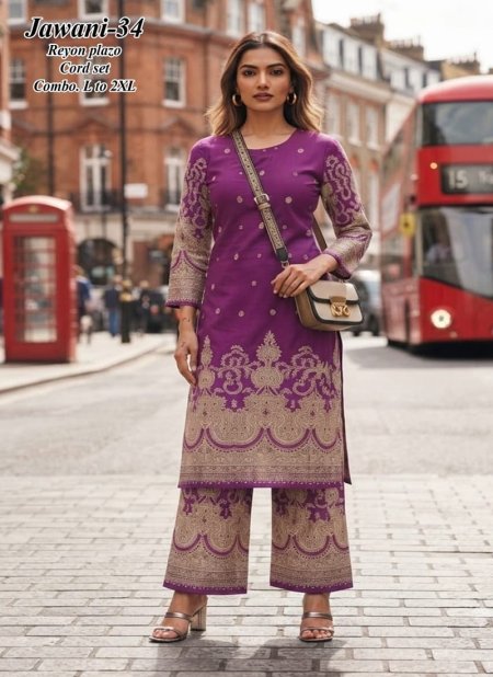 Ff Jawani Rayon Printed Co Ord Set Collections